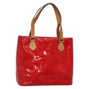 LOUIS VUITTON Monogram Vernis Houston Hand Bag Red M91092 LV Auth BA4171